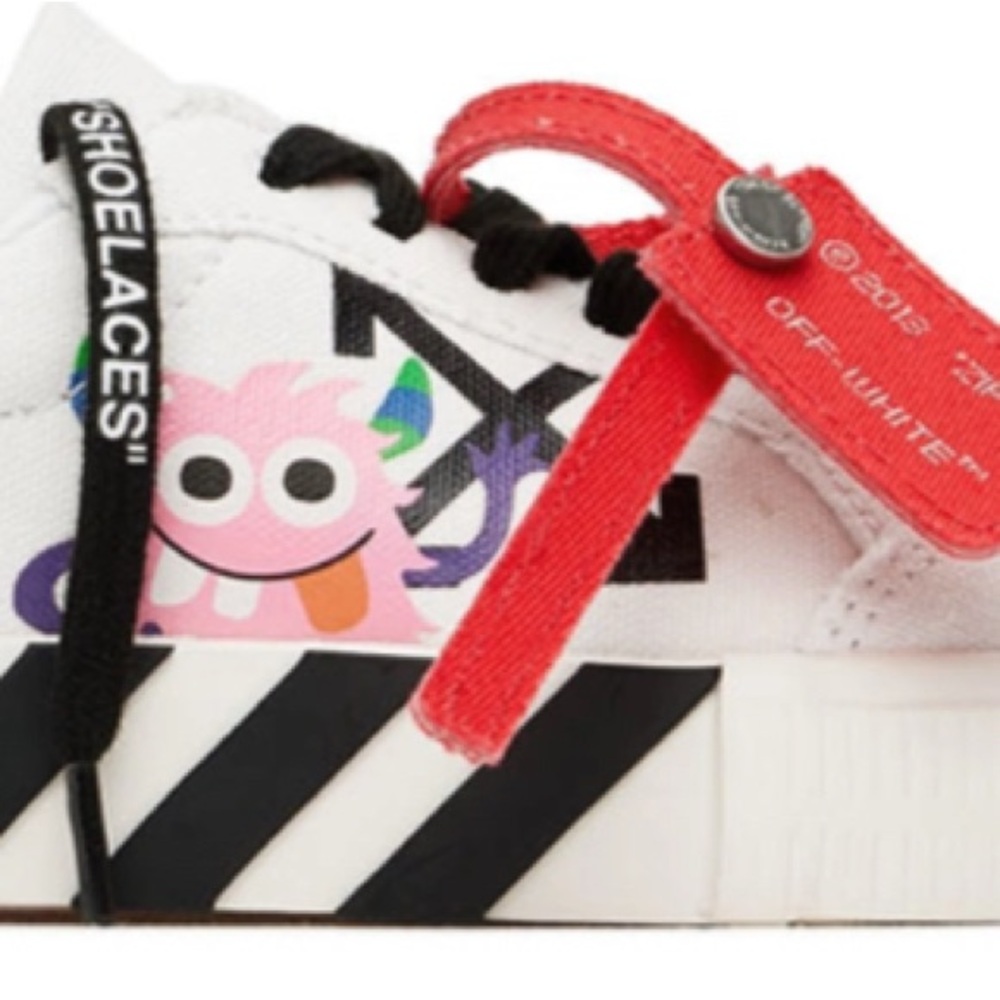 Off-White Kids' Sneakers with Red and Pink Details